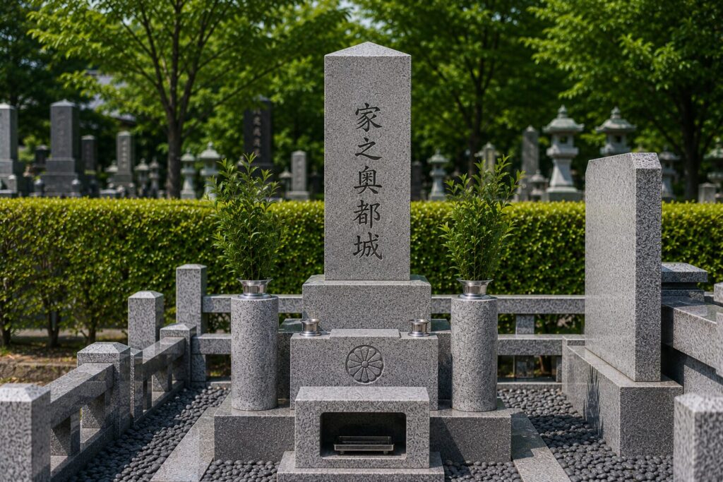 野田市の霊園神道のトキン型のお墓